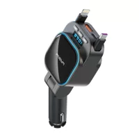 BC97 Автомобильный mp3 плеер Bluetooth FM-передатчик цифровой дисплей с телескопическим кабелем супер быстрая зарядное устройство для автомобиля