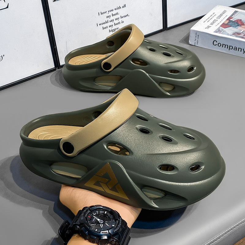 Semisensible fondo grueso nuevo tipo de playa zapatillas de calzado pisar zapatos agujeros de verano al por mayor antideslizante bolsa de mierda dos usar