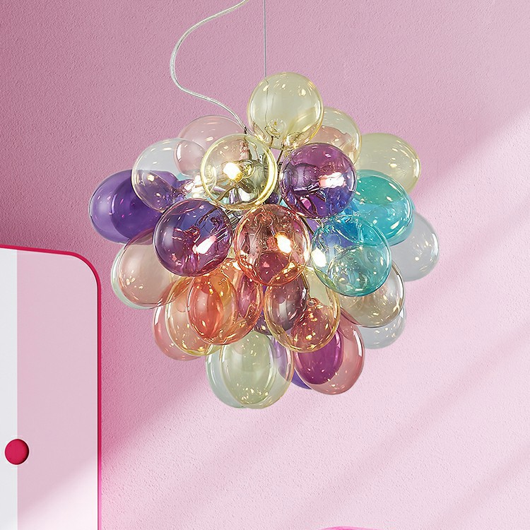 Glass ceiling lamp for children's room for living room