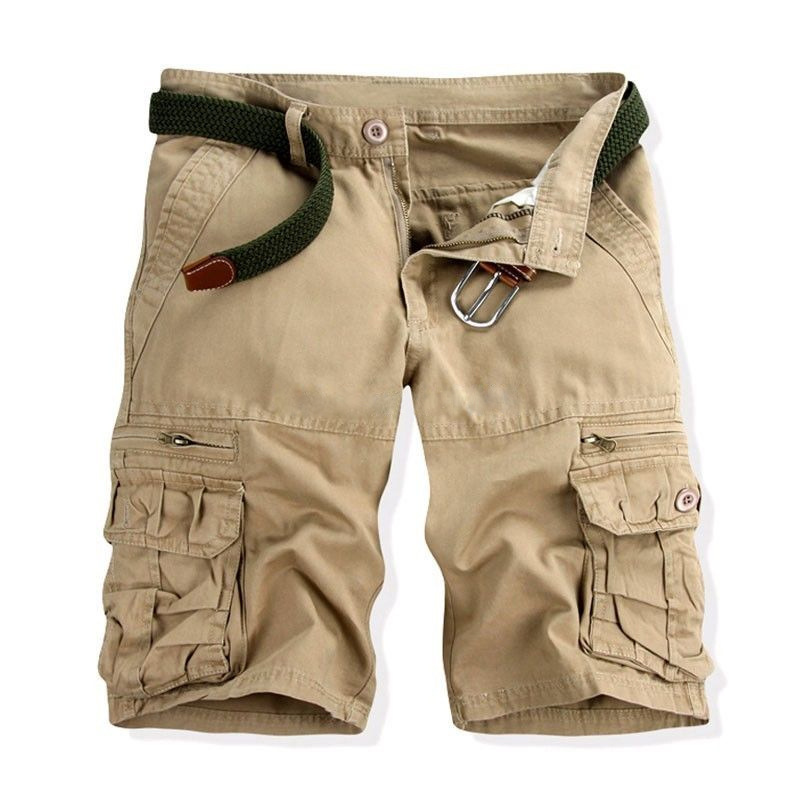 New Men's Cargo Shorts Casual 5-Point Mid-Length Men's Cargo Plus-Size Shorts Cargo Pants Men 038
