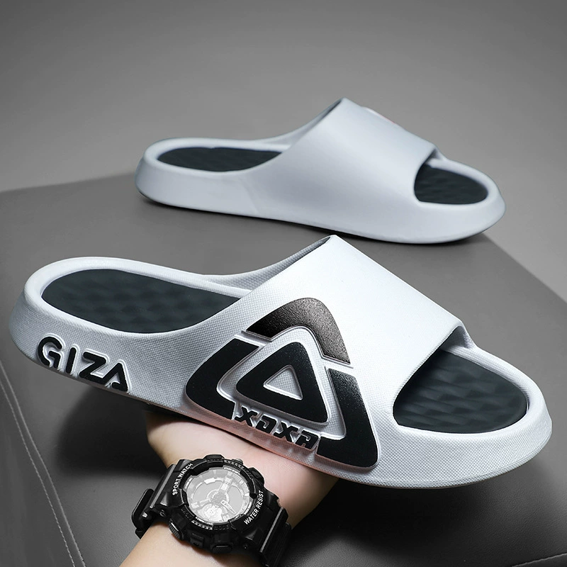 Тапочки мужские тапочки новый толстый подошв для дома ванная комната для купания противоскользящие пары тапочки для мужчин