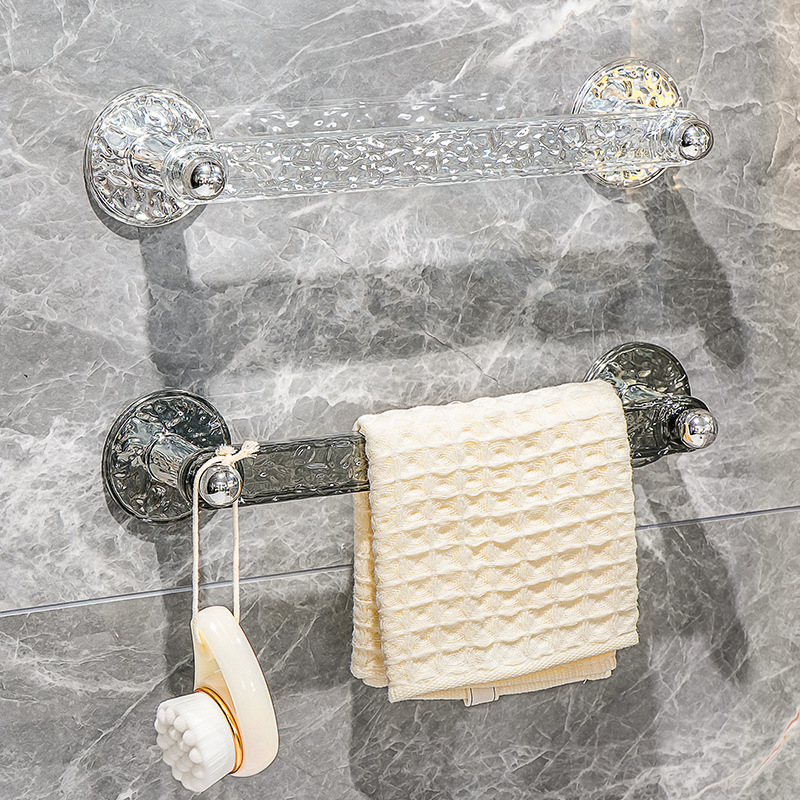 Bathroom Towel Bar Multifunctional Storage Rack Wall-mounted Kitchen Door Rear Light Luxury Slipper Rack with Hook