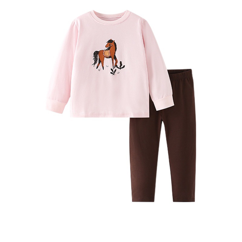 En stock malwee niñas traje otoño nuevo europeo y americano de los niños de desgaste de la casa casual estilo occidental traje de dos piezas para niños