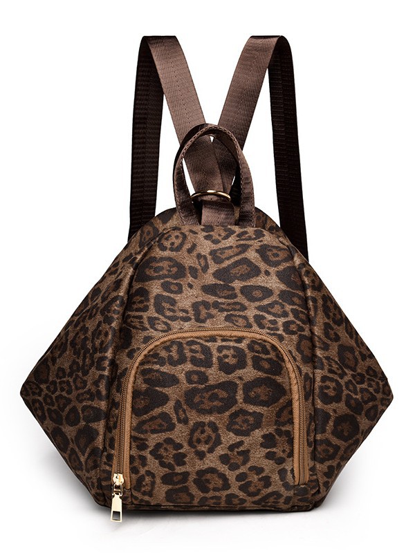 Mochila de viaje transfronterizo de mujer, leopardo, mochila de gran capacidad, nueva alta sensación multipropósito, mochila de hombro simple.