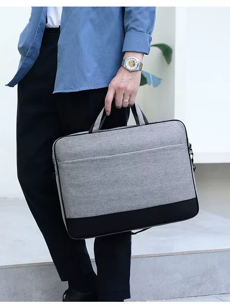 Wholesale men's casual computer bag 15 inch laptop handbag briefcase business commuter shoulder messenger bag