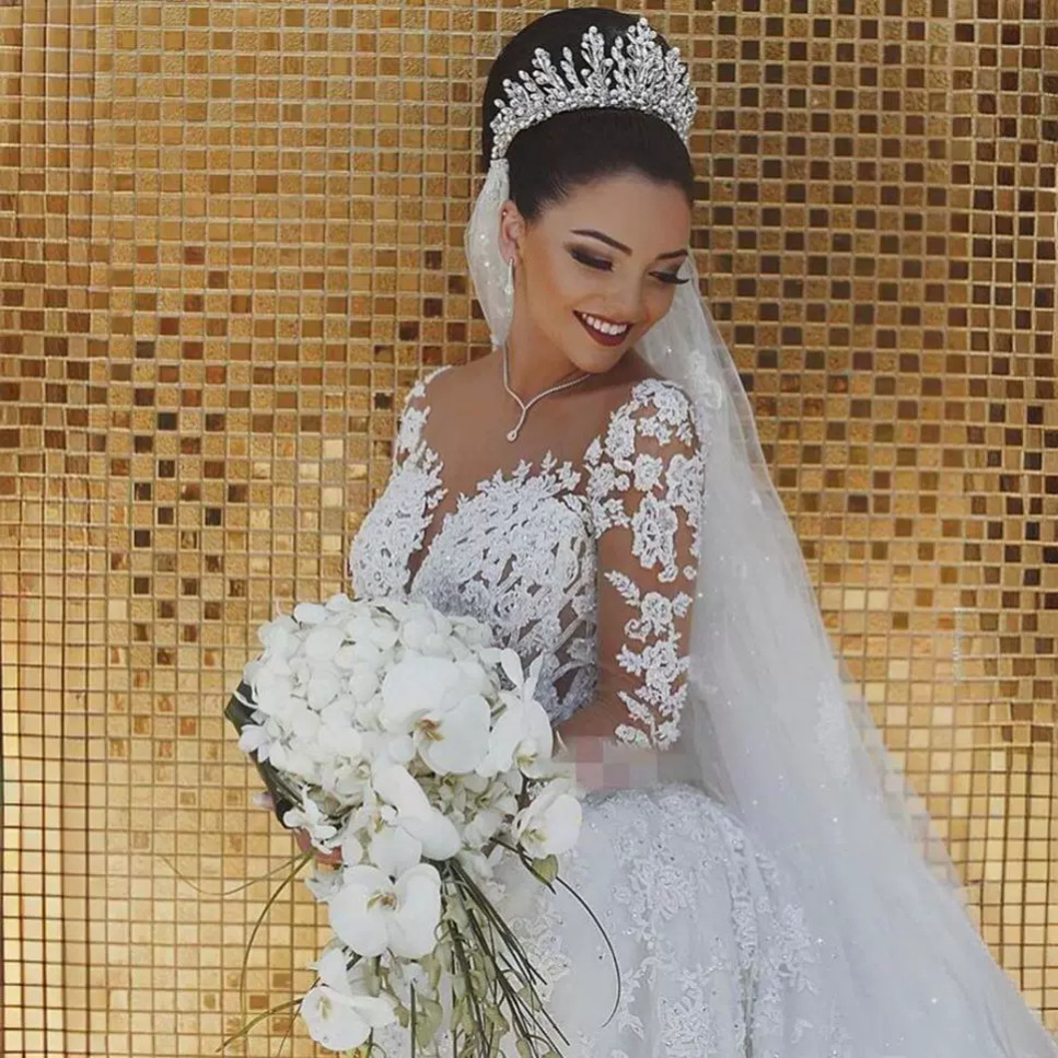 Women's Clothing wedding dresses New sexy deep V neck fishtail wedding dress lace wedding dress_voghion.com