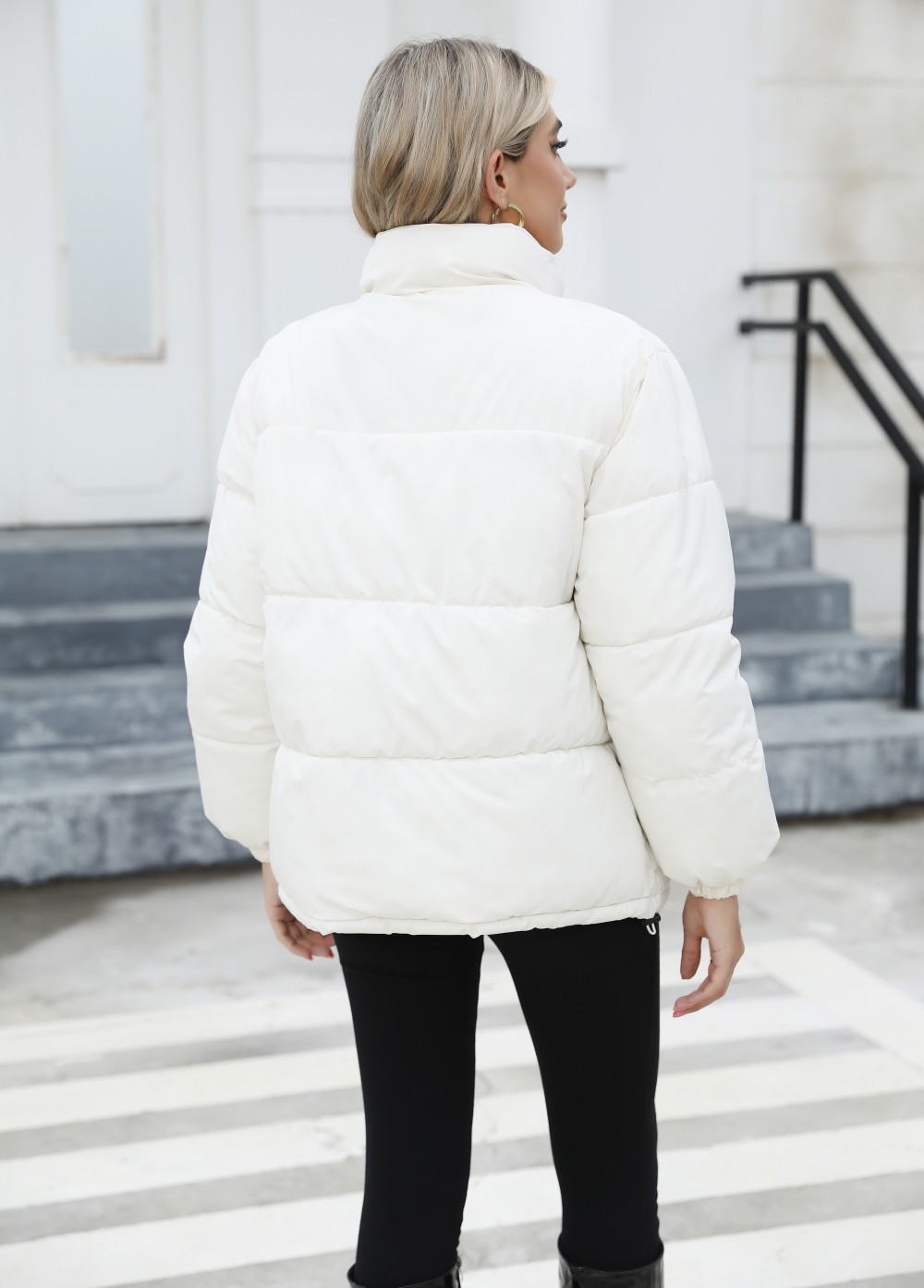 Women's Coat High Collar Winter Cotton Jacket For Women_voghion.com