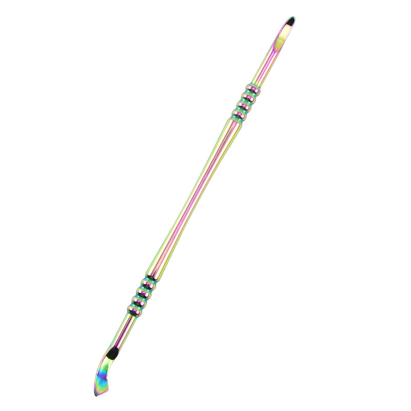 Nuevo color mágico manicura acero empuje piel muerta empuje removedor de uñas empujador de uñas doble cabeza doble uso manicura herramienta traje transfronterizo