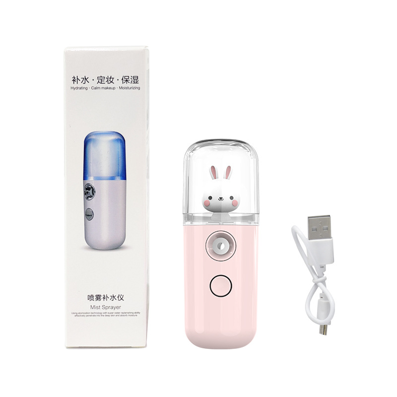 Nano Pulverizador de Bolas Pequeñas, Dispositivo Hidratante Portátil, Humidificador, Vaporizador Facial de Mano, Agua Desinfectante con Ácido Hipocloroso image 42