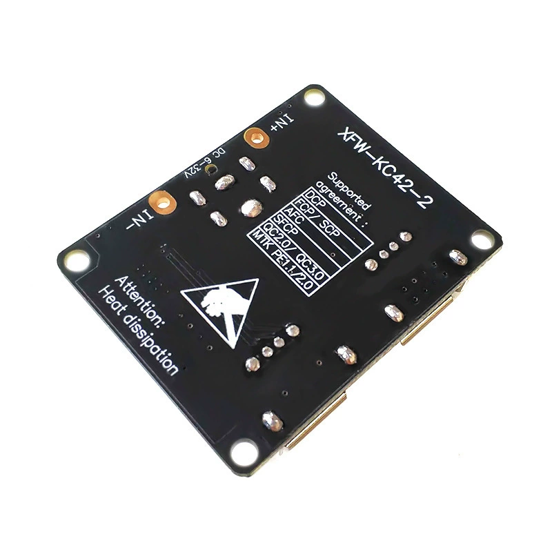 Двухпортовая платформа быстрой зарядки 12V24V до QC3.0 с двумя USB-выходами, поддерживает Apple и Huawei, FCP