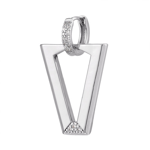 HECHENG Jewelry Colorful Spray Paint Inverted Triangle Pendant Earrings Geometric V Jewelry Accessories Summer