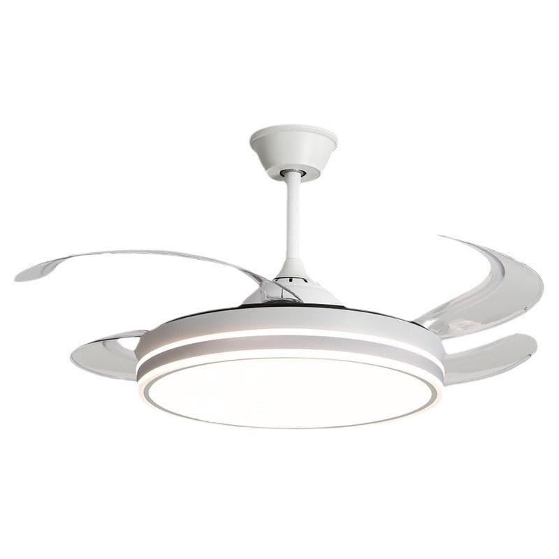 Ventilador de techo invisible lámpara de ventilador de comedor lámpara de cama sala de estar doméstica moderna simple con ventilador eléctrico LED