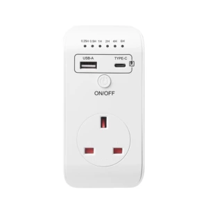 Новый британский регулируемый USB+тип C Socket Scket Smart Time Controller Controller