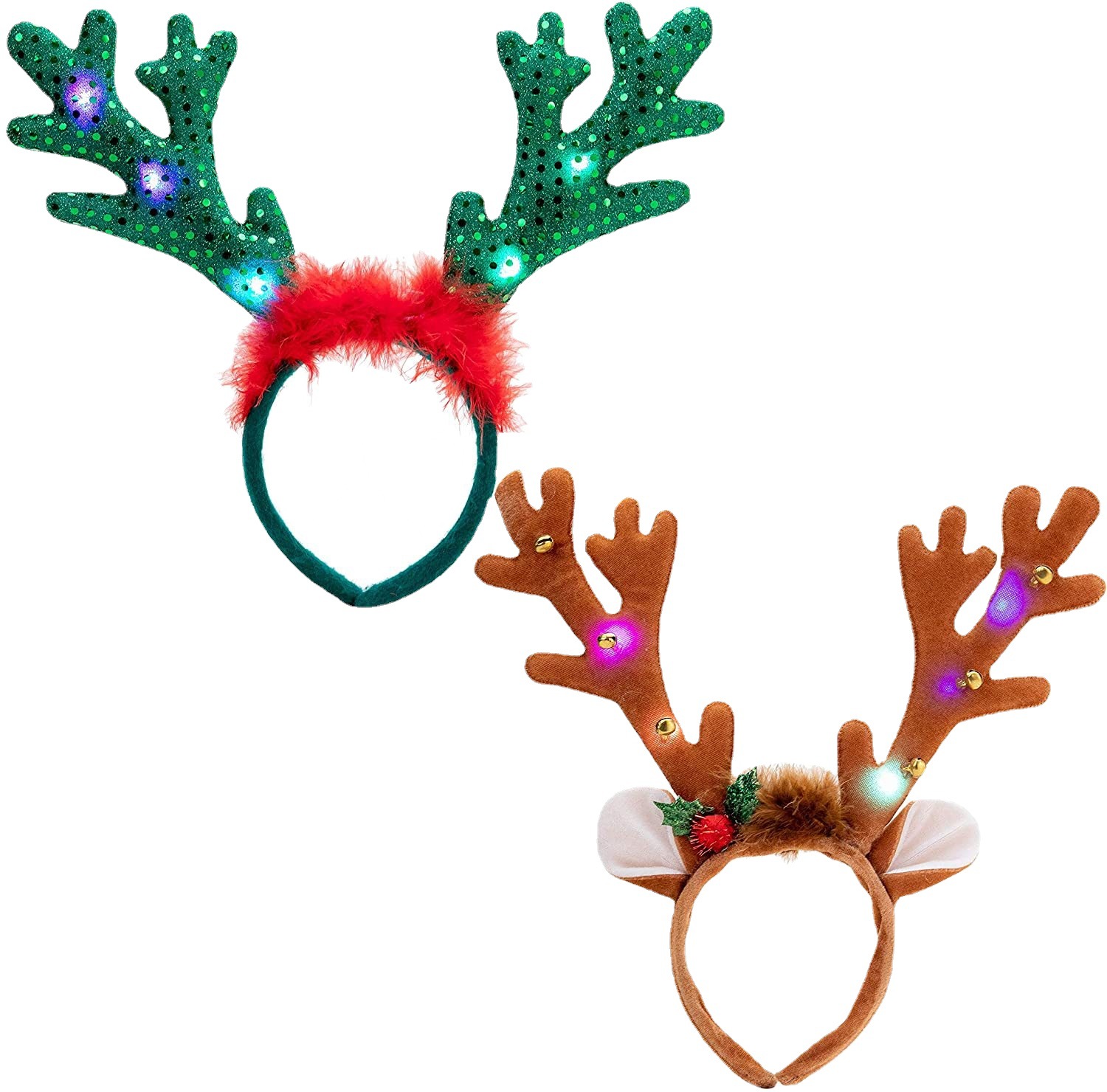 Cross -border Christmas antlers lighting hair hoop Christmas…