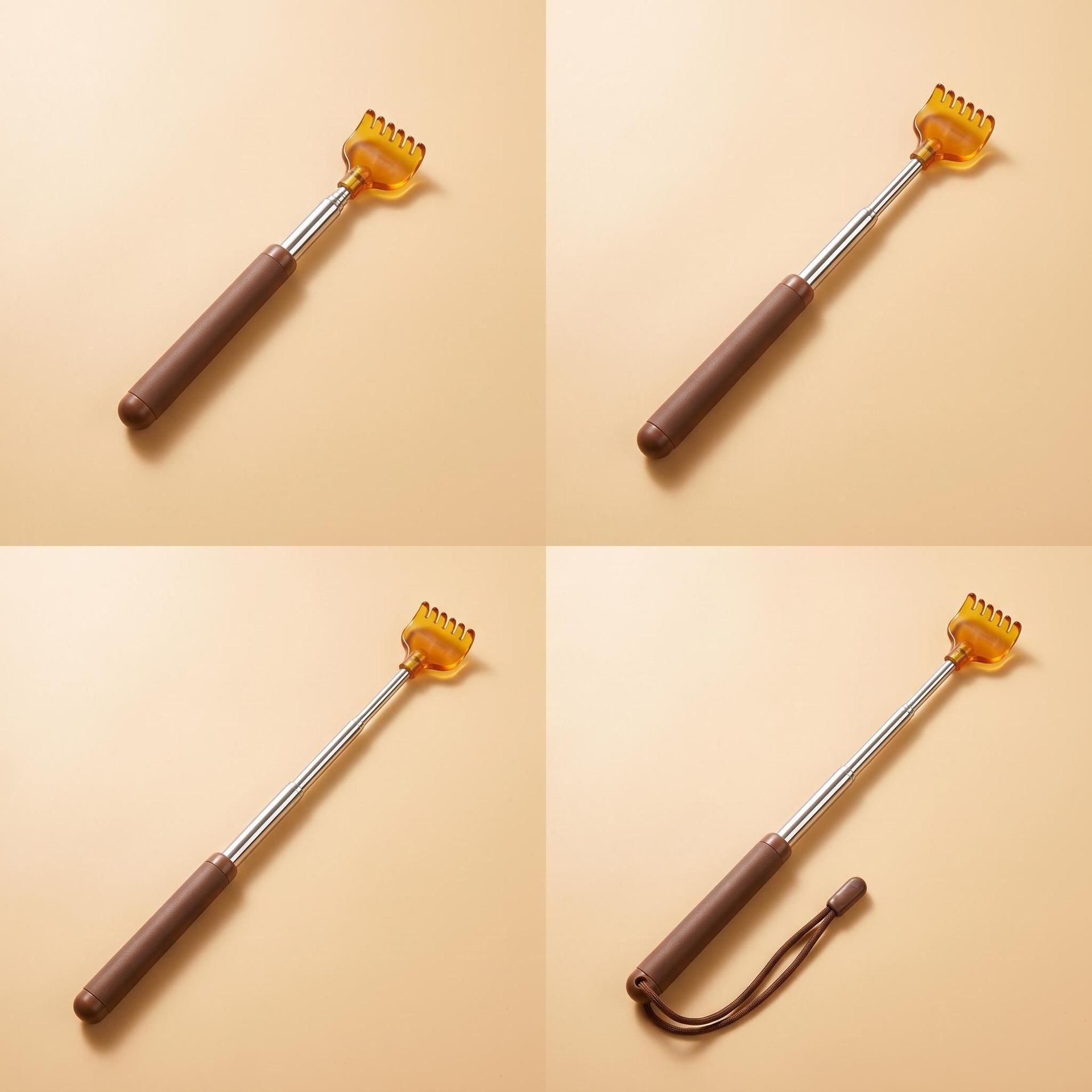 Stainless Steel Extendable Back Scratcher with Wooden Handle 3 Pack 48cm Telescopic Relief Tool for Adults specifications
