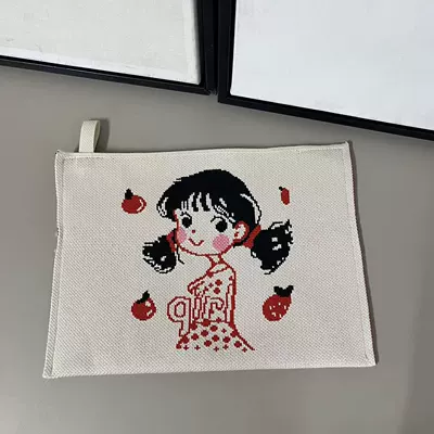 Car tissue box/set, Bag, Large-Capacity Woven Bag, Car-Mounted - knitted-tissue-bag-redmi-girl