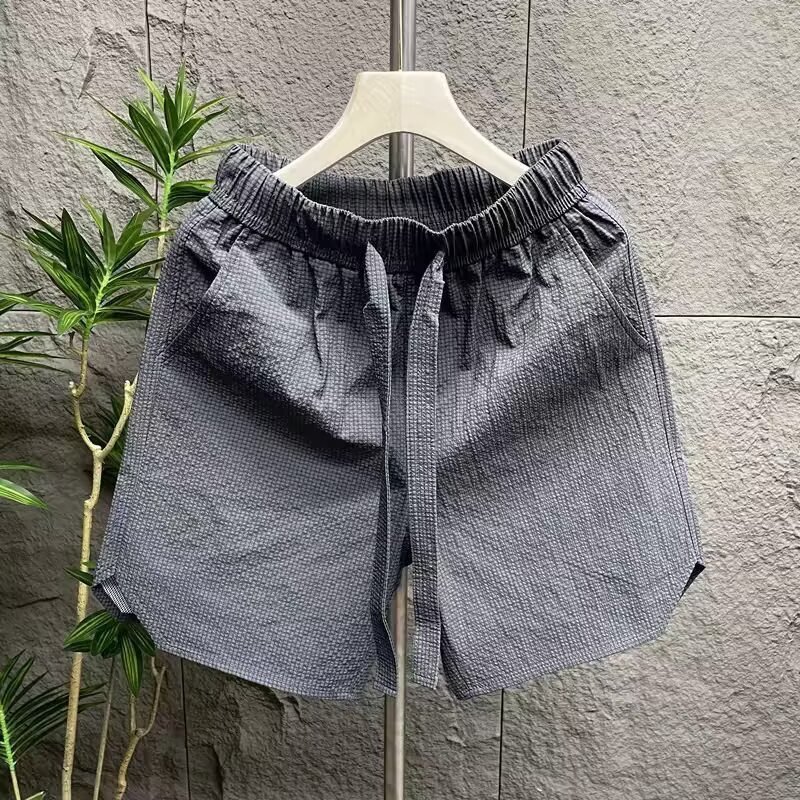 Men's quick-dry bubble gauze shorts, summer thin cheap casual mid-length pants, American-style loose sports beach shorts Men's quick-dry bubble gauze shorts, summer thin cheap casual mid-length pants, American-style loose sports beach shorts