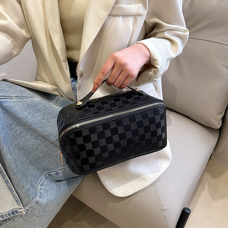 Estilo coreano órgano pu almohada bolsa de cosméticos portátil de almacenamiento de cosméticos bolsa de viaje de gran capacidad bolsa de almacenamiento bolsa de lavado