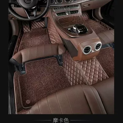 fully surrounded by five-seat double-layer: Modelə uyğun ayaqaltı - model-year-curry-color-five-seat-curry-color-high-end-carpet-silk