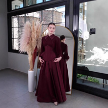 亚马逊欧美跨境2025年夏季新款优雅柔美气质长袖收腰长裙连衣裙女