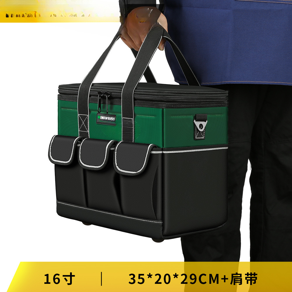 Kit de herramientas portátil multifuncional, lona especial para electricista, bolsa de almacenamiento gruesa y duradera, bolsa de mantenimiento de escalera de carpintería