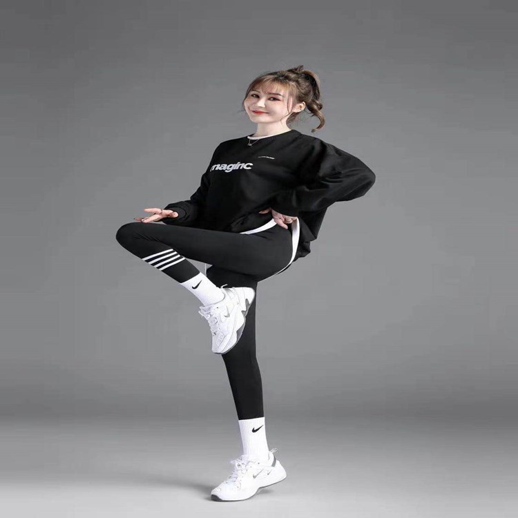 Shark Pants Women Wear Thin Black Leggings
