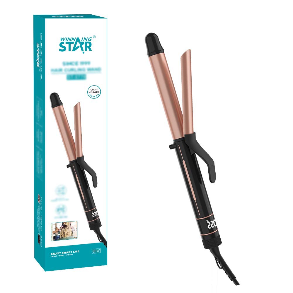 Winningstar pantalla digital transfronteriza de 60W con férula eléctrica de control de temperatura sin dañar el rizador Curling iron