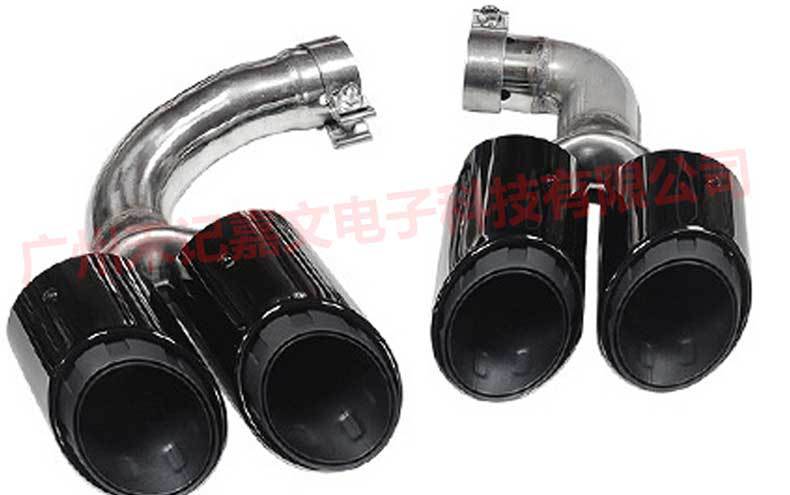 Suitable for Cayenne Tail Pipe E2 New Four-Outlet E3 Cayenne Exhaust Pipe Three-Layer Vector Mirror Black Titanium Old to New