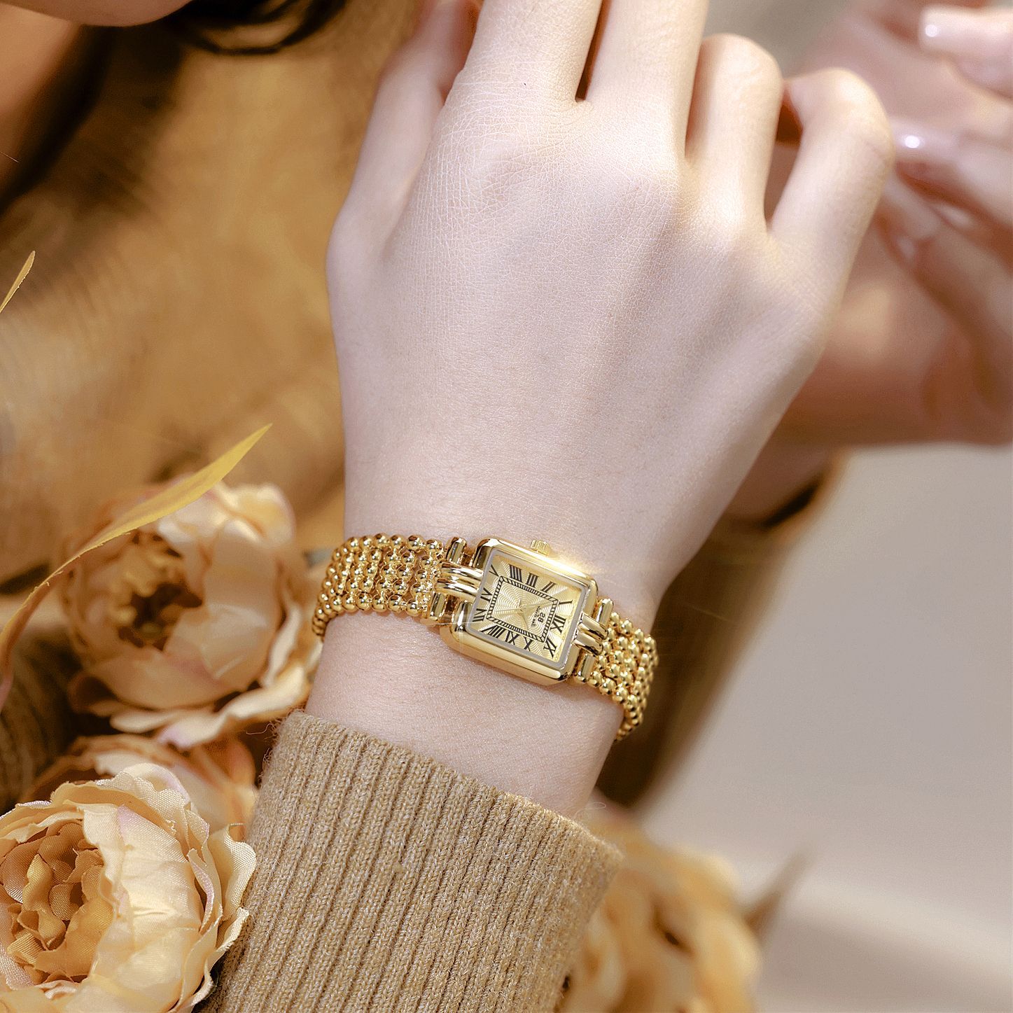 45g Weight Tempered Glass Mirror Material Alloy Strap Material Watch Classification Pointer Display Type Jewelry Buckle Buckle Style Rectangle Dial Shape Casual, Daily Occasion Quartz Movement Solid Color Pattern Women's Gender Elegant Style Elegant Solid Color Jewelry Buckle Quartz Watch Women's Watches 5