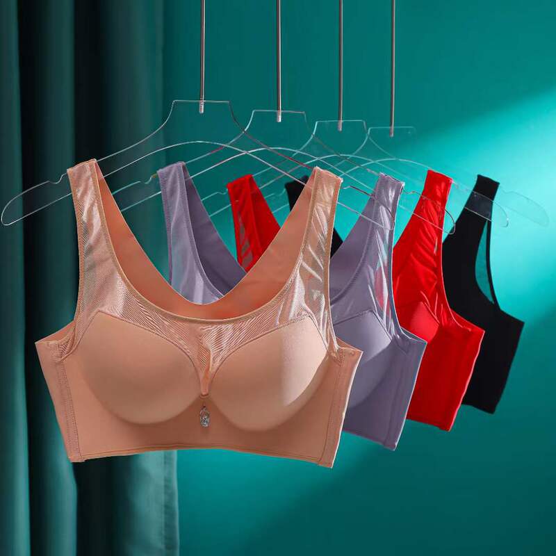 Qimeishu 1035 underwear women's wireless small chest push-up bra breast collection anti-exposure nude seamless bra Qimeishu 1035 underwear women's wireless small chest push-up bra breast collection anti-exposure nude seamless bra
