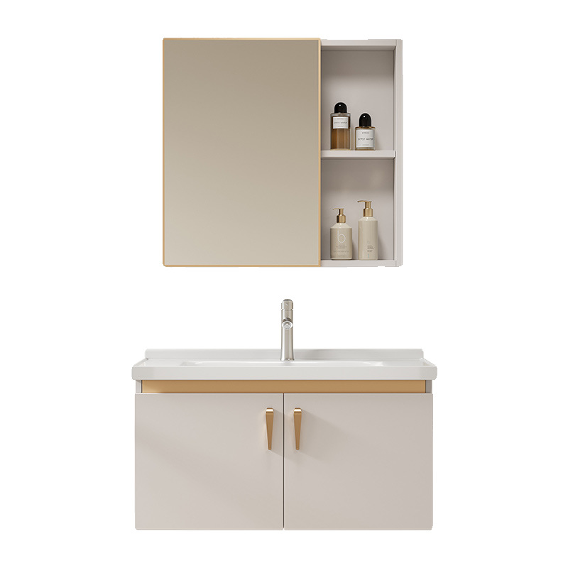 Baño de tamaño pequeño gabinete de baño combinación lavabo cerámica integral lavabo lavabo de baño pequeño tipo hogar lavabo