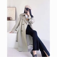 年春秋季新款韩系风衣女中长款小个子显高气质淑女感外套