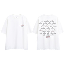 儒孟简约潮牌街头字母印花透气短袖2026夏季情侣宽松休闲圆领T恤