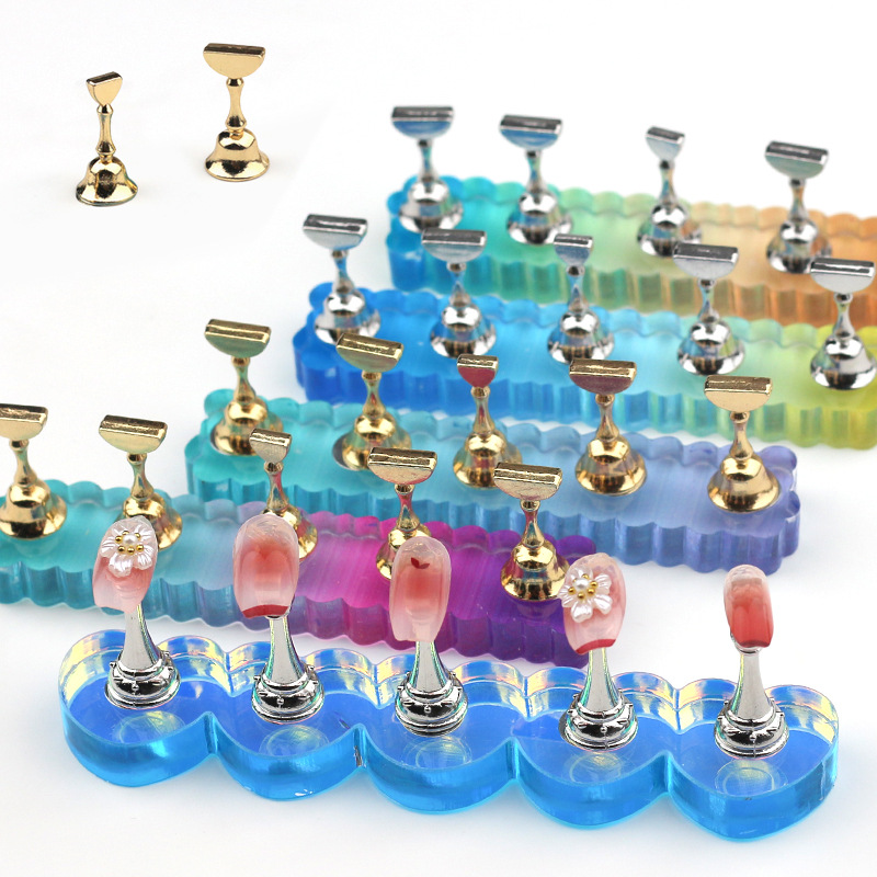 Usar herramientas de uñas, práctica de uñas, soporte para uñas, hada, fantasía, base acrílica Aurora, soporte para uñas, soporte para piezas de ajedrez, soporte para exhibición