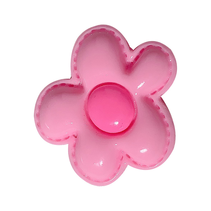 Mediano nuevo accesorios de resina de flores de dopamina DIY accesorios para el cabello caja de teléfono móvil colgante hecho a mano agujero material de hebilla de zapatos