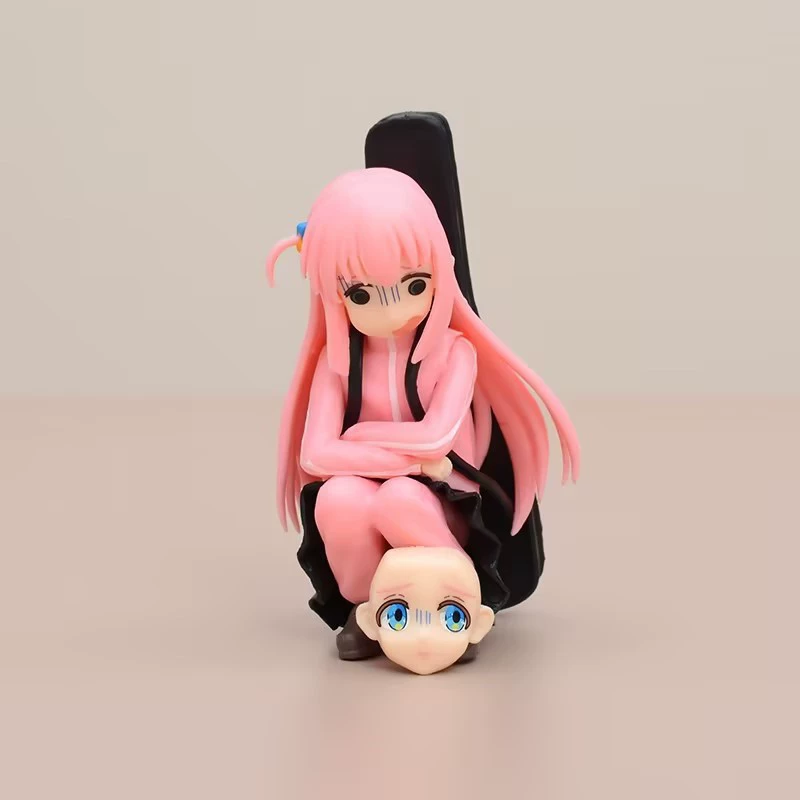 Handmade Goto Doll (Squatting Pose), Two-Faced Changeable Expression, Car Ornament