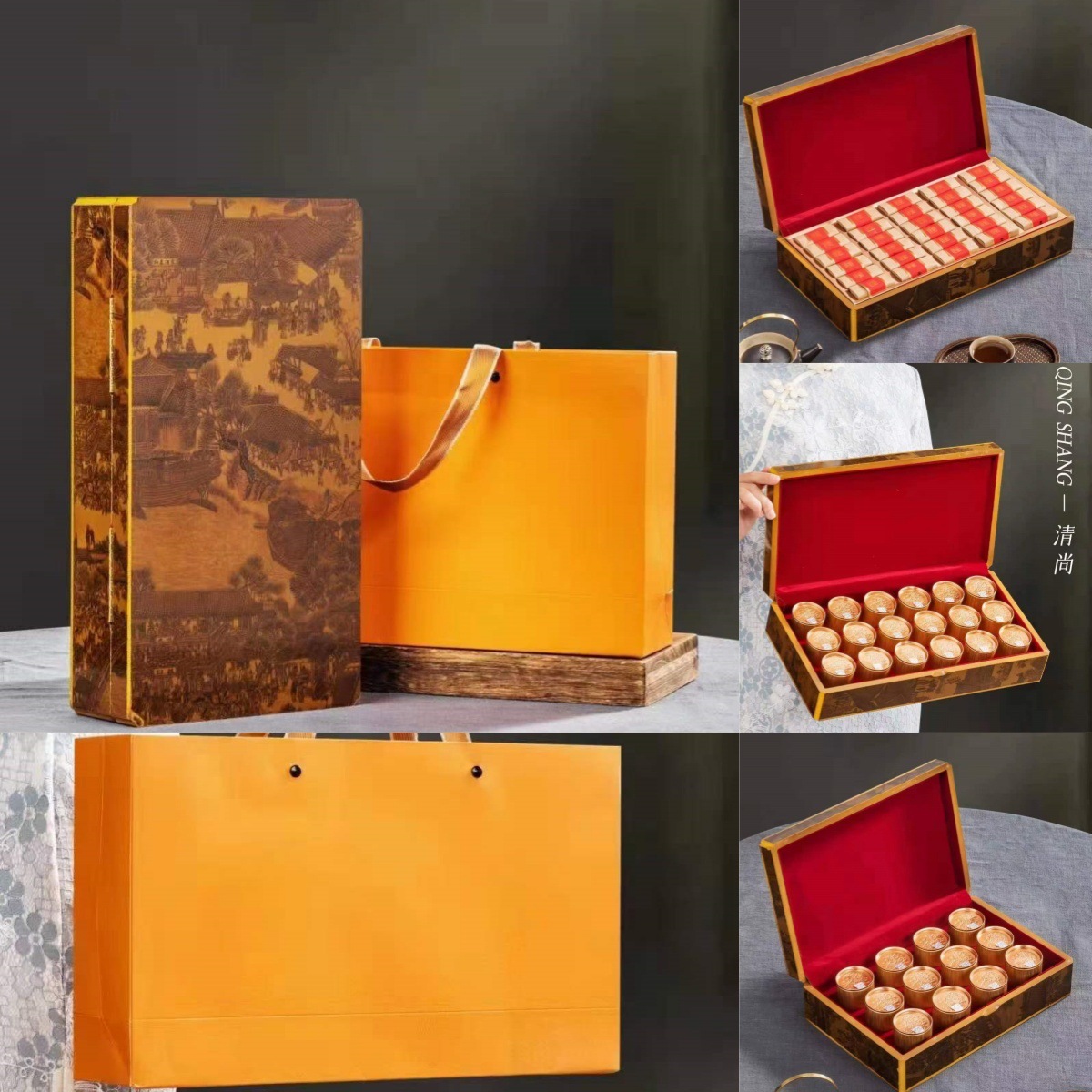 新款铁罐摆泡岩茶茶叶盒子茶叶茶饼红茶绿茶通用茶叶礼品盒包装盒