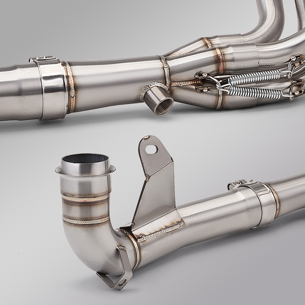 Suitable for Motorcycle Chunfeng 500Sr Modification, Front Section of Exhaust Pipe, Non-Destructive Installation, Connected to the Original Exhaust Tail Section