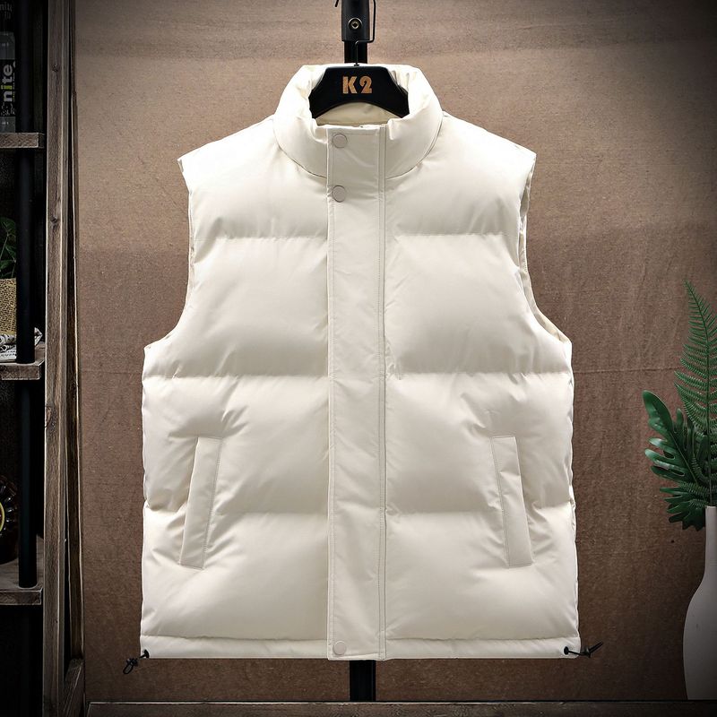 Cross-border explosions down cotton vest men's autumn and winter thick warm waistcoat new cotton vest coat trend