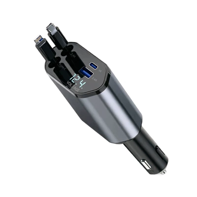 Retractable Cable, Aluminum Alloy, Digital | Mobil şarj cihazları