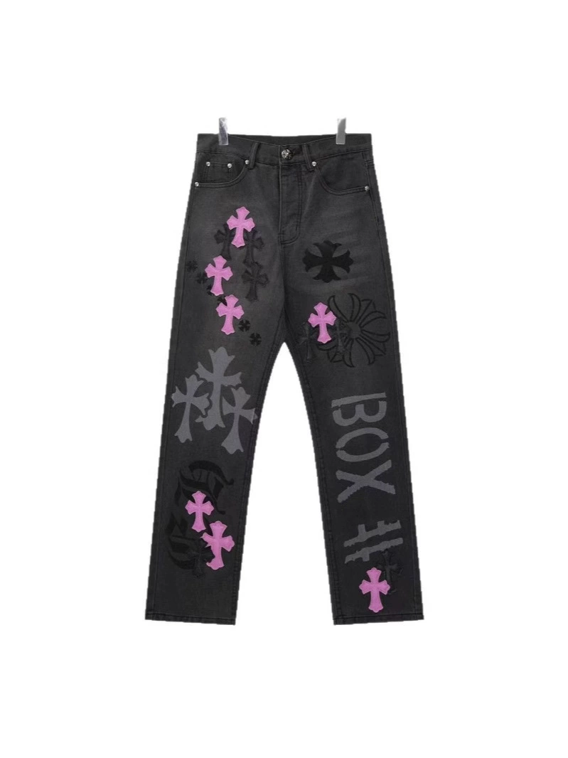 Джинсовые джинсы для любимых, с embroidery, оверсайз, оптовая продажа