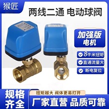 户外防水电动球阀二线一控电控水阀门水管电磁开关阀电动二通阀