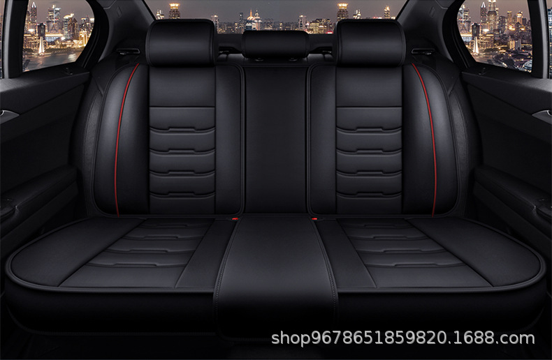 Car Seat Cushion, Universal for All Seasons, Full Surround Special Seat Cover, Breathable Perforated Leather Car Seat Cushion Cover for Summer, Universal Model