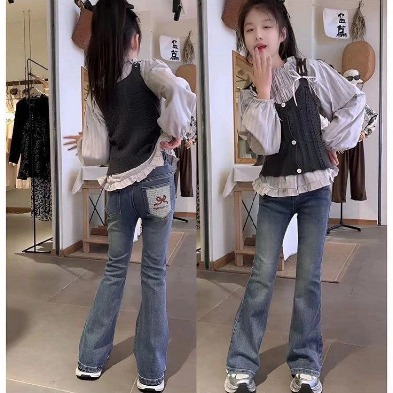 *포켓보우청바지[싱글팬츠]