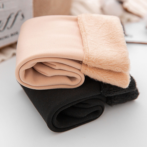 Source manufacturer wholesale men's and women's autumn and winter warm socks plus velvet thickened snow socks solid color mid-calf floor socks