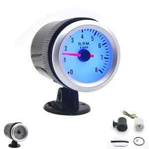 2 düym 52MM ağ mavi LED taxometr, 1-8 silindrli avtomobil üçün