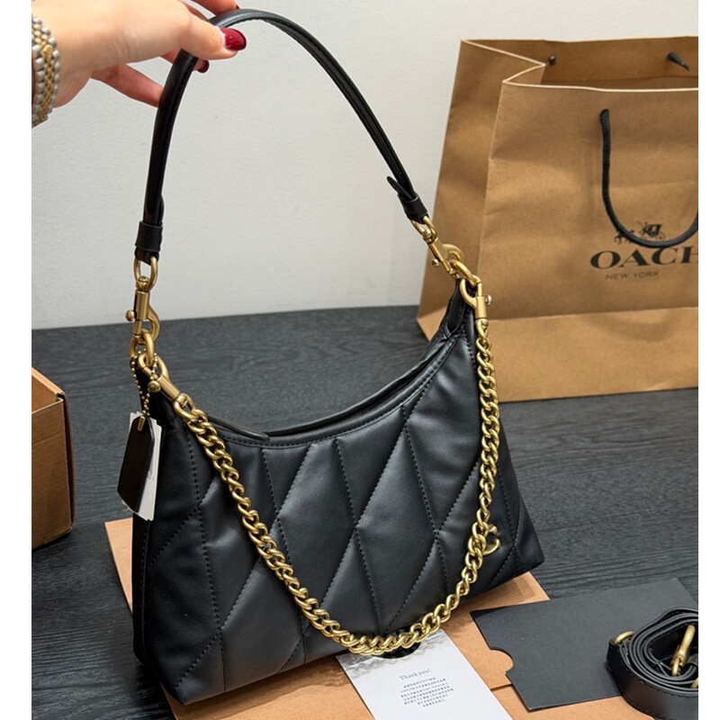 Ole 26 New Model Juliet25 Juliet Underarm Bag Oil Wax Leather Shoulder Handbag Quilted Chain Tote Bag for Women Ole 26 New Model Juliet25 Juliet Underarm Bag Oil Wax Leather Shoulder Handbag Quilted Chain Tote Bag for Women