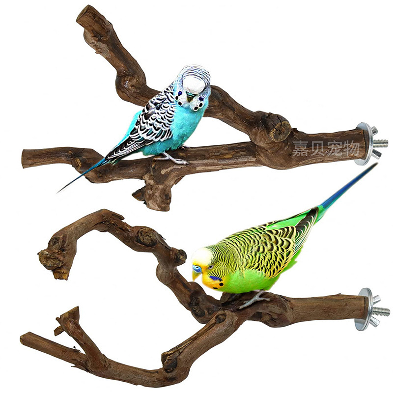 Cross-border Parrot Stand Pole Log Grape Wood Pepper Wood Apple Wood Stand Stick Bird Claw Grinding Perch Stand Bird Cage