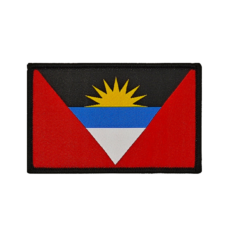 Bandera tejida Velcro sello bandera parche ropa mochila accesorios pegatinas de tela en stock suministro