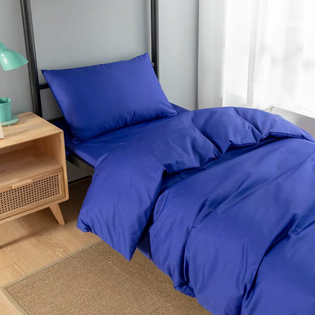 Одеяло из чистого хлопка, одеяло для студенческого общежития, постельное белье, полностью хлопковая простыня, пододеяльник, комплект из трех предметов, производитель постельного белья